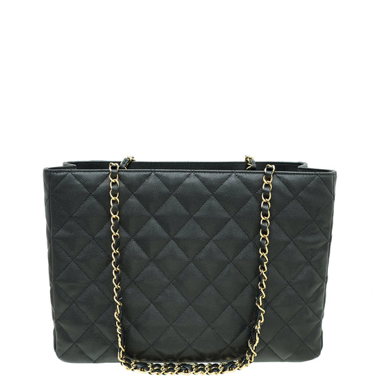 Chanel Black CC Coco First Shopping Tote Large Bag