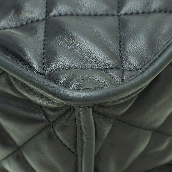 Chanel Black CC Multi Pockets Large Tote Bag