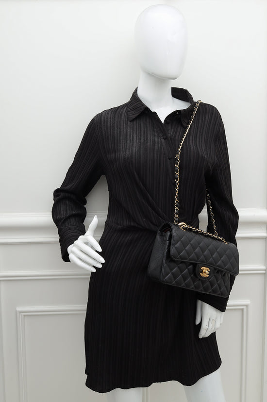 Chanel Black CC Classic Double Flap Small Bag – The Closet