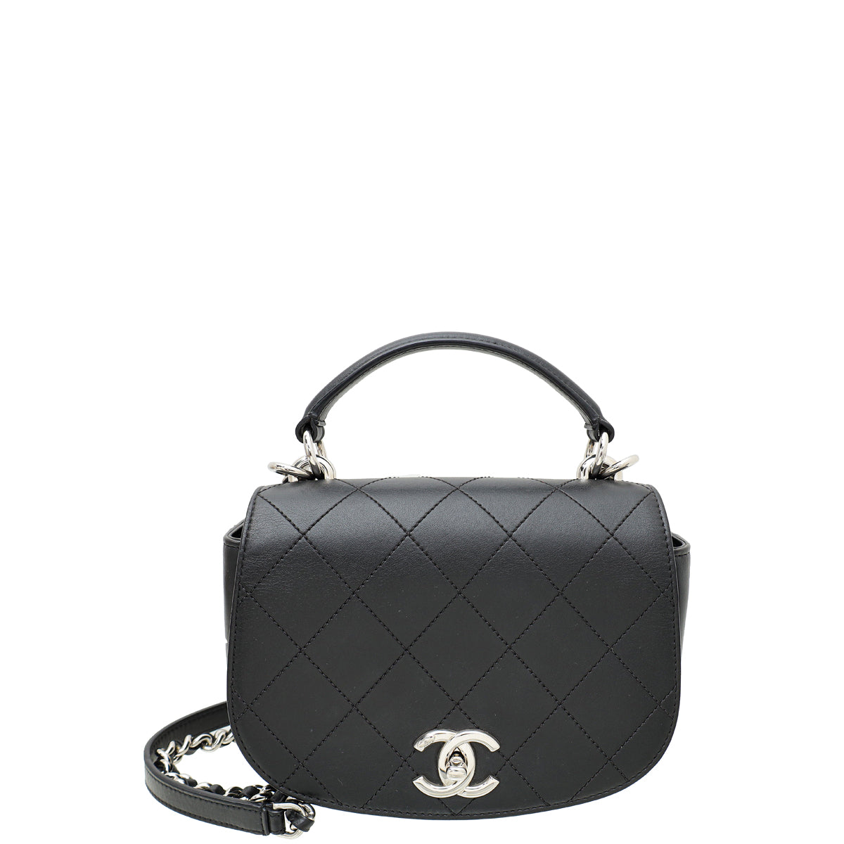 Chanel Black CC Stitched Ring My Bag Flap Small Crossbody Bag – The Closet