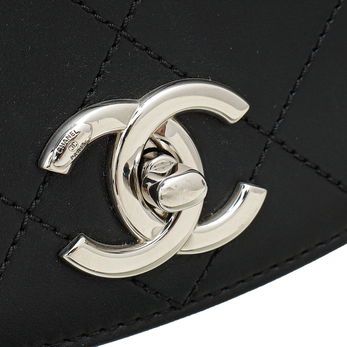 Chanel Black CC Stitched Ring My Bag Flap Small Crossbody Bag