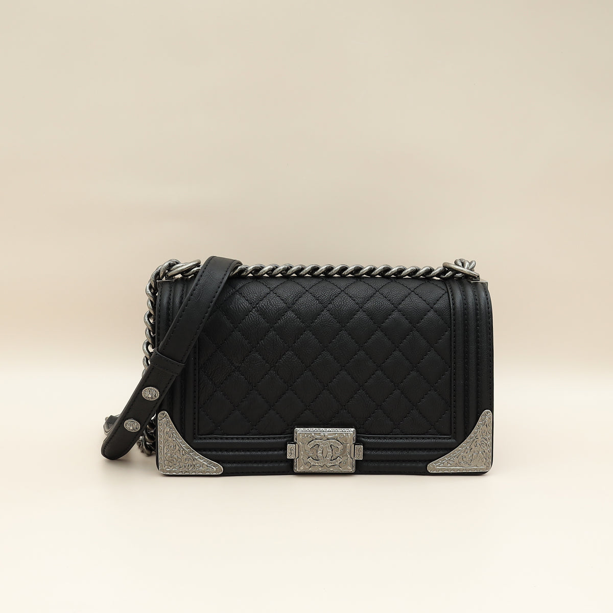 Chanel Black Le Boy Paris Dallas Medium Bag-Chanel-THE CLOSET