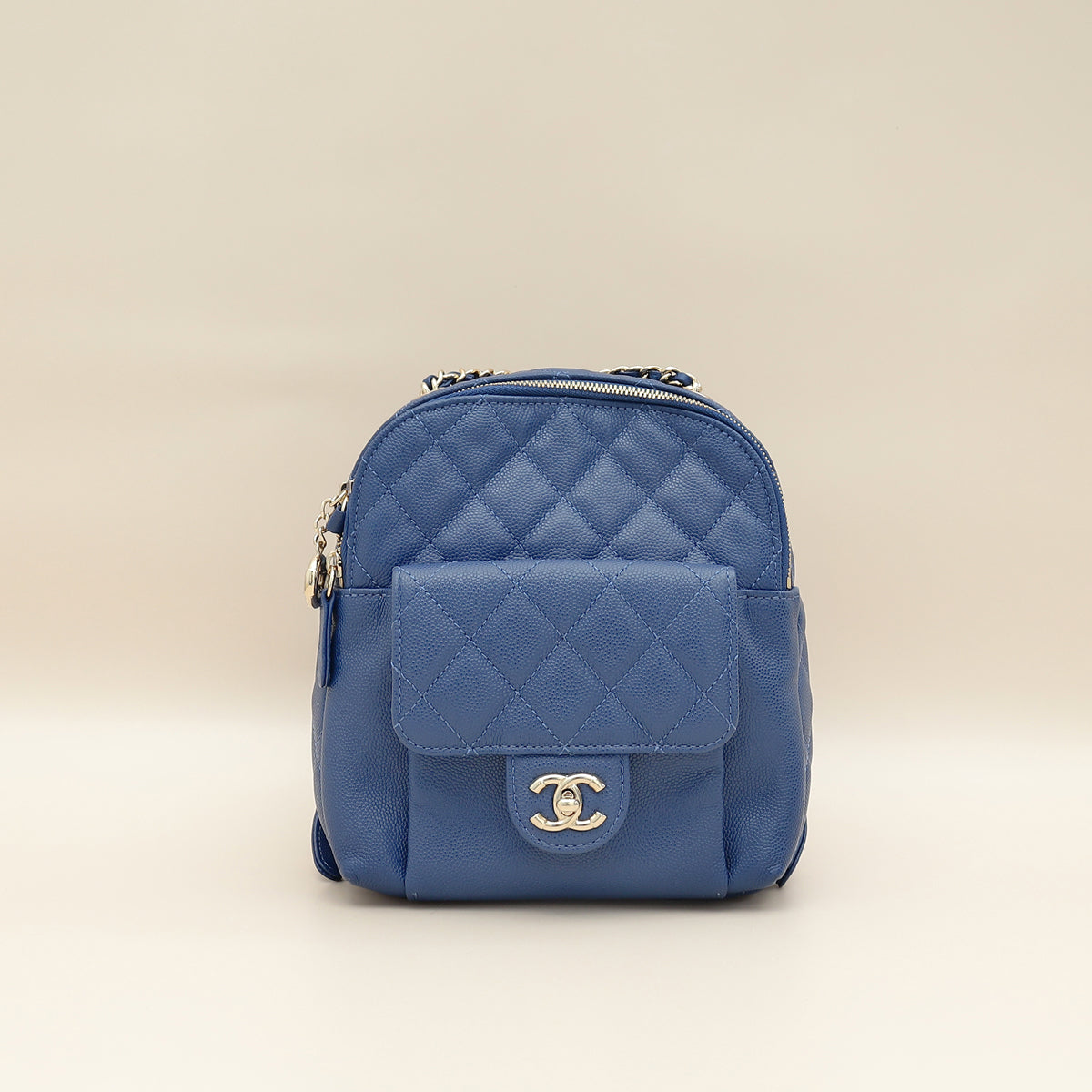 chanel cc day backpack quilted caviar mini 42859 Chanel Black Caviar Mini CC