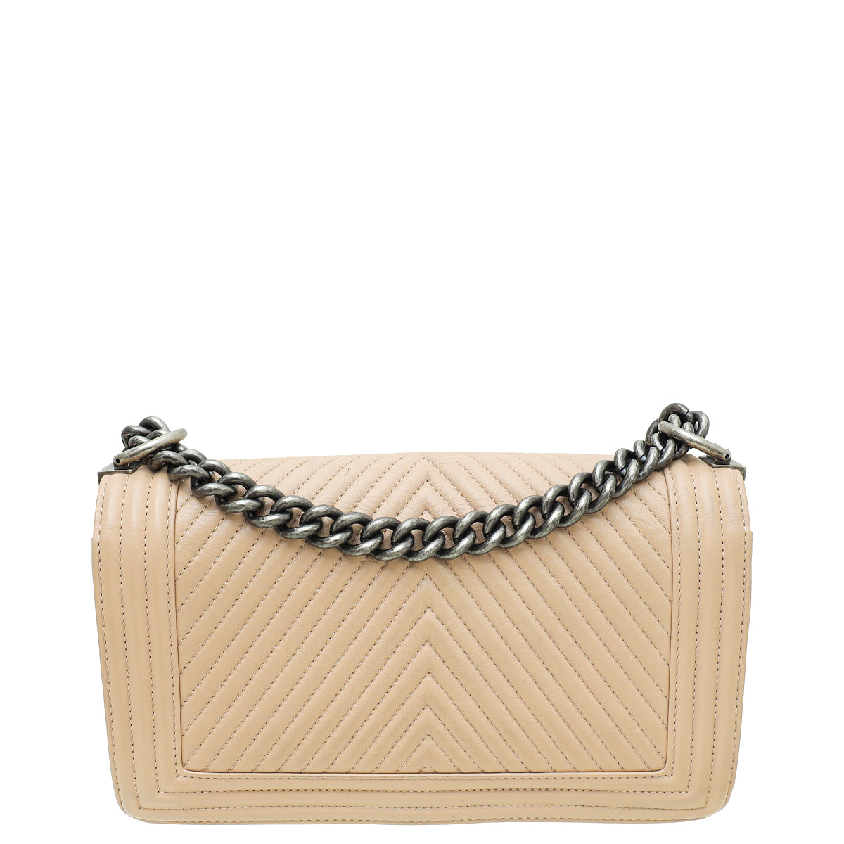Chanel Beige Le Boy Chevron Medium Bag-Chanel-THE CLOSET