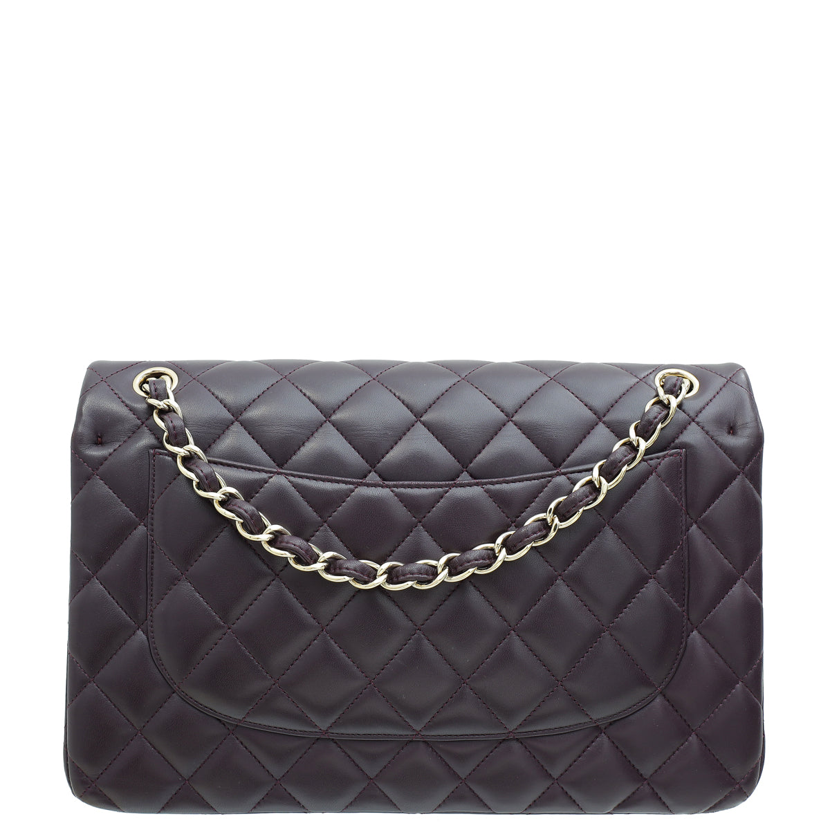 Chanel Dark Blum Classic Double Flap Jumbo Bag