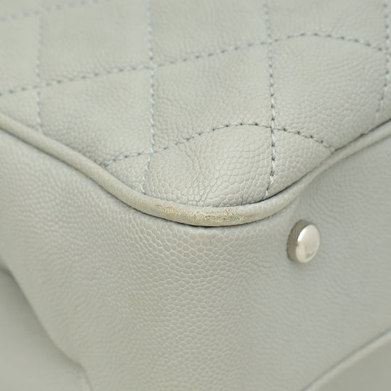 Chanel Grey CC Charm Urban Companion Top Handle Shopping Large Bag