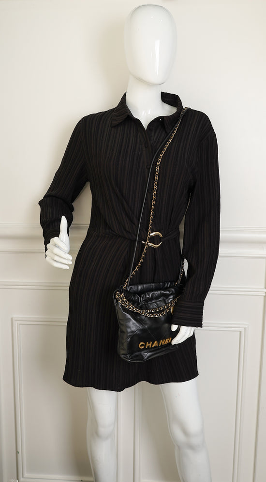 Chanel Black CC 22 Mini Shiny Bag-Chanel-THE CLOSET