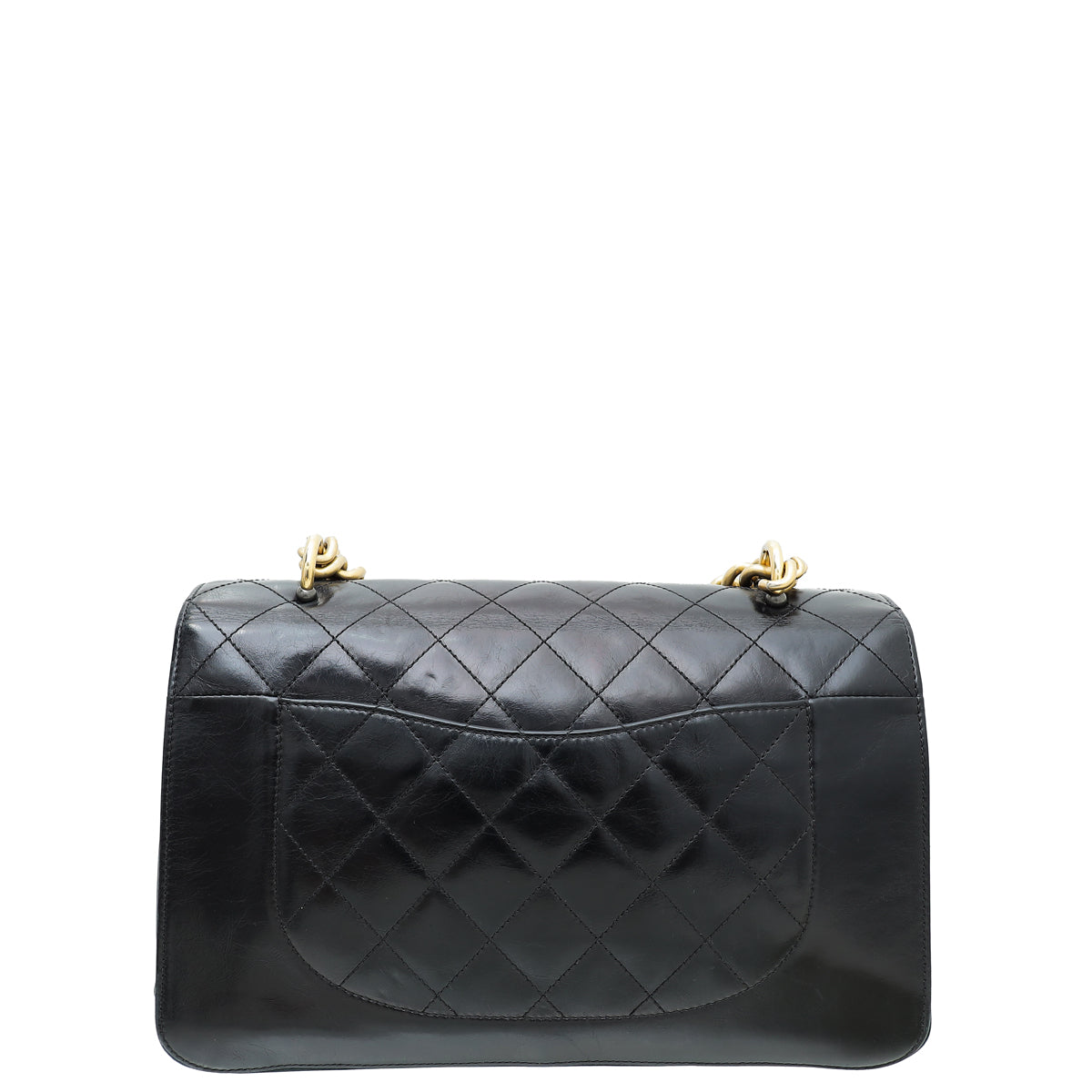 Chanel Black CC Glazed Straight Line Large Bag-Chanel-THE CLOSET