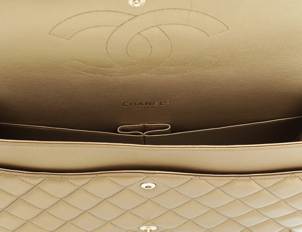 Chanel Bronze CC Classic Double Flap Maxi Bag-Chanel-THE CLOSET