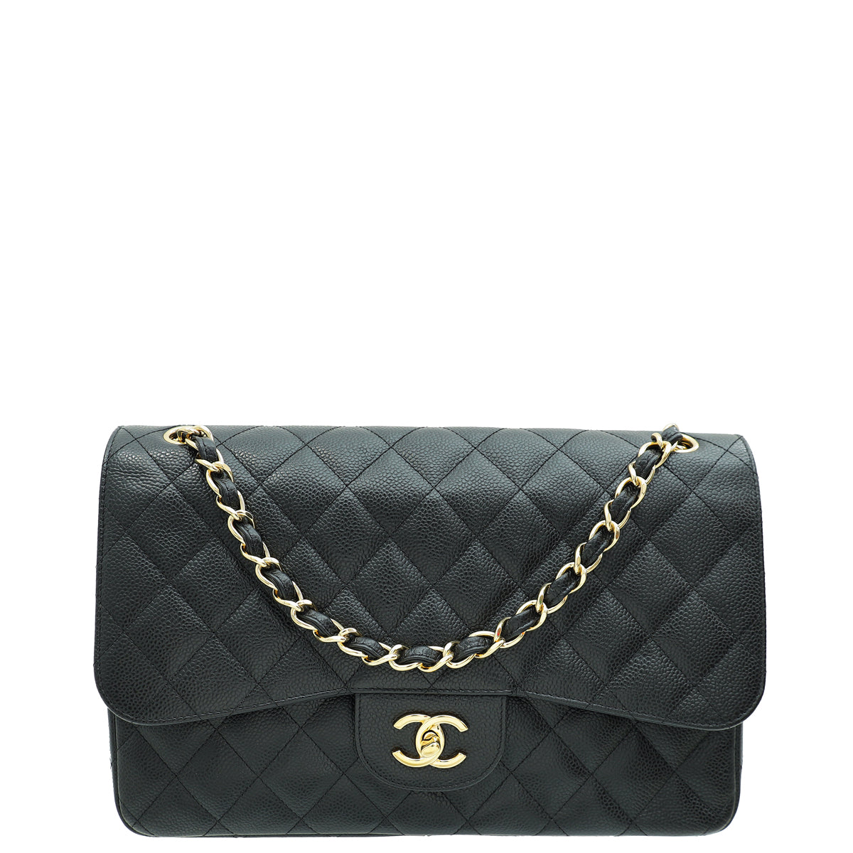 Chanel Black Classic Double Flap Jumbo Bag-Chanel-THE CLOSET