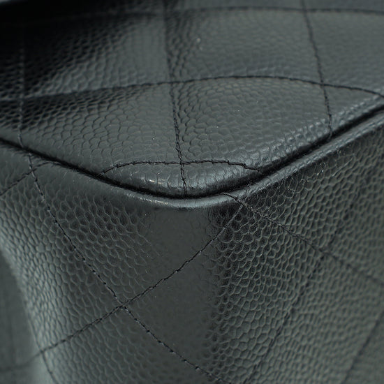 Load image into Gallery viewer, Chanel Black Classic Double Flap Jumbo Bag
