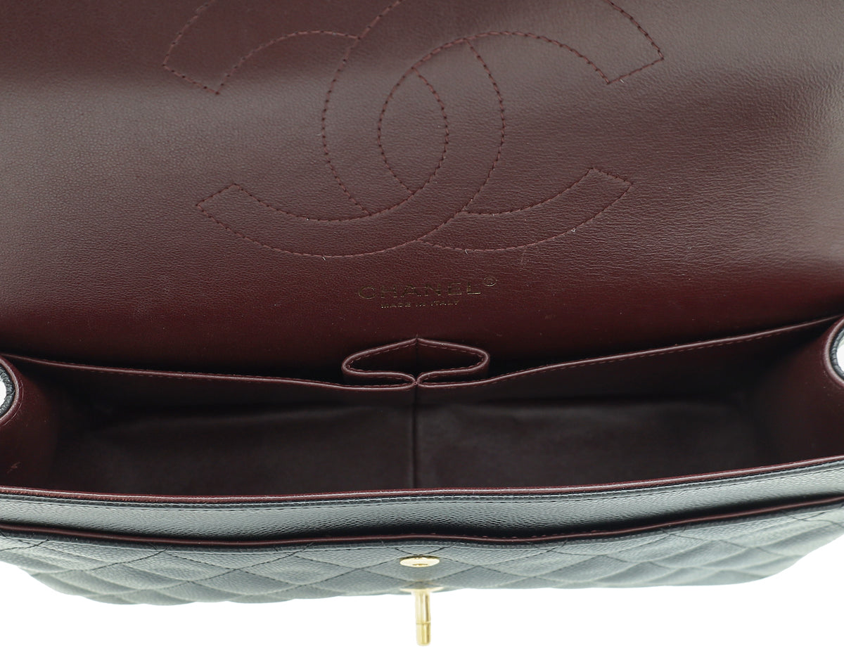 Chanel Black Classic Double Flap Jumbo Bag