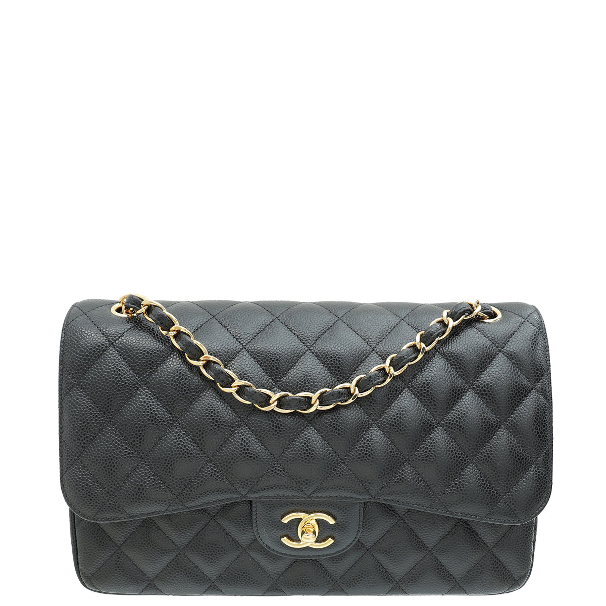 Chanel Black CC Classic Double Flap Jumbo Bag-Chanel-THE CLOSET