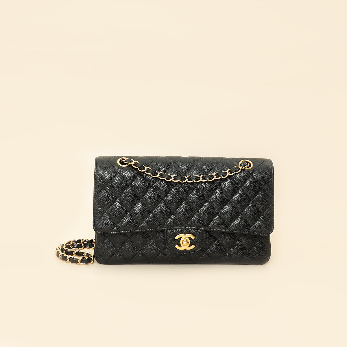 Chanel Black CC Classic Medium Double Flap Bag-Chanel-THE CLOSET