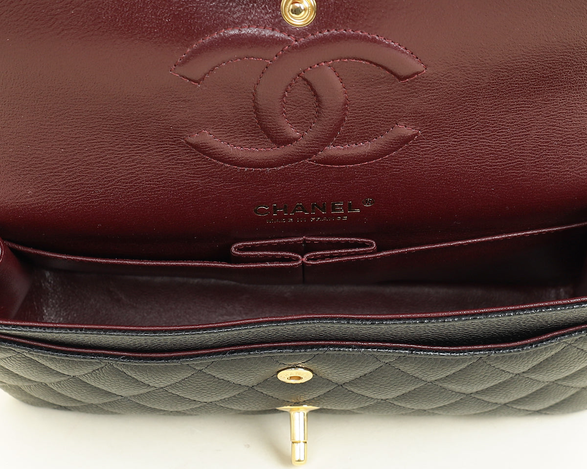 Chanel Black CC Classic 11.12 Double Flap Medium Bag