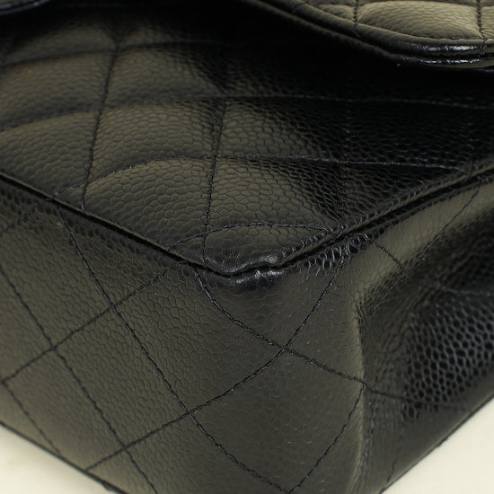 Chanel Black CC Classic 11.12 Double Flap Medium Bag