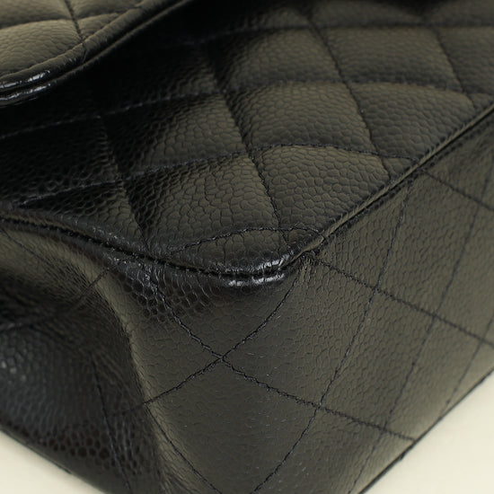 Chanel Black CC Classic 11.12 Double Flap Medium Bag