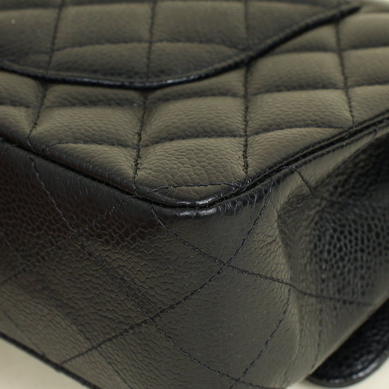 Chanel Black CC Classic 11.12 Double Flap Medium Bag