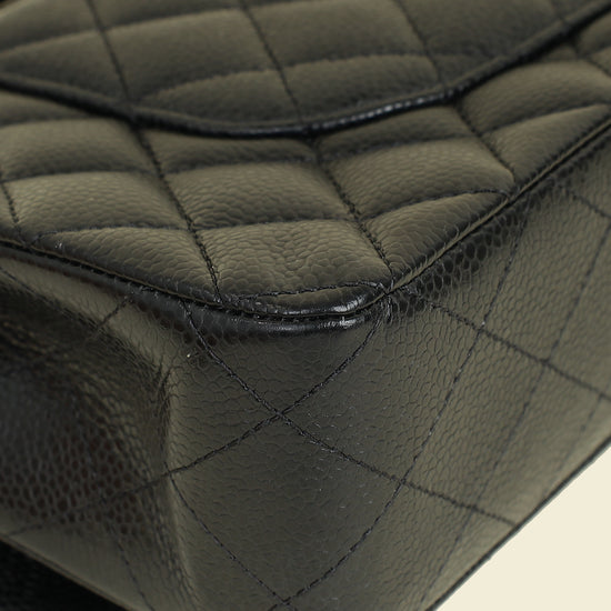 Chanel Black CC Classic 11.12 Double Flap Medium Bag