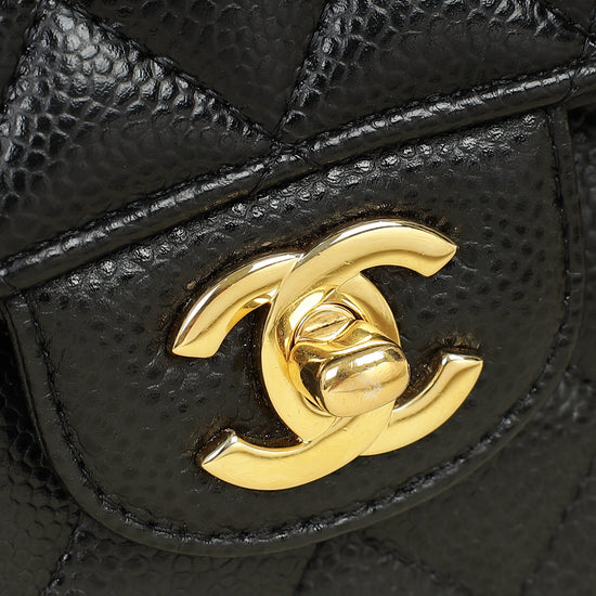 Chanel Black CC Classic 11.12 Double Flap Medium Bag