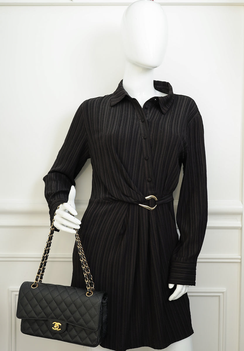 Chanel Black CC Classic 11.12 Double Flap Medium Bag