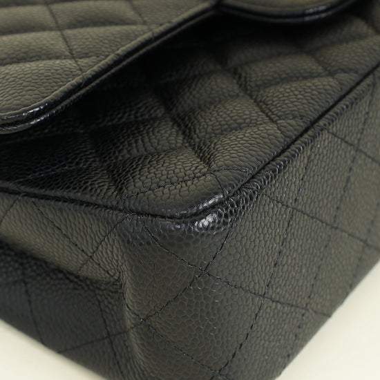 Chanel Black CC Classic 11.12 Double Flap Medium Bag