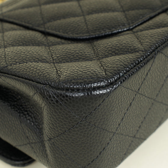 Chanel Black CC Classic 11.12 Double Flap Medium Bag