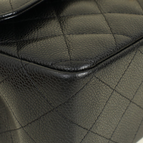 Chanel Black CC Classic Double FLap Jumbo Bag