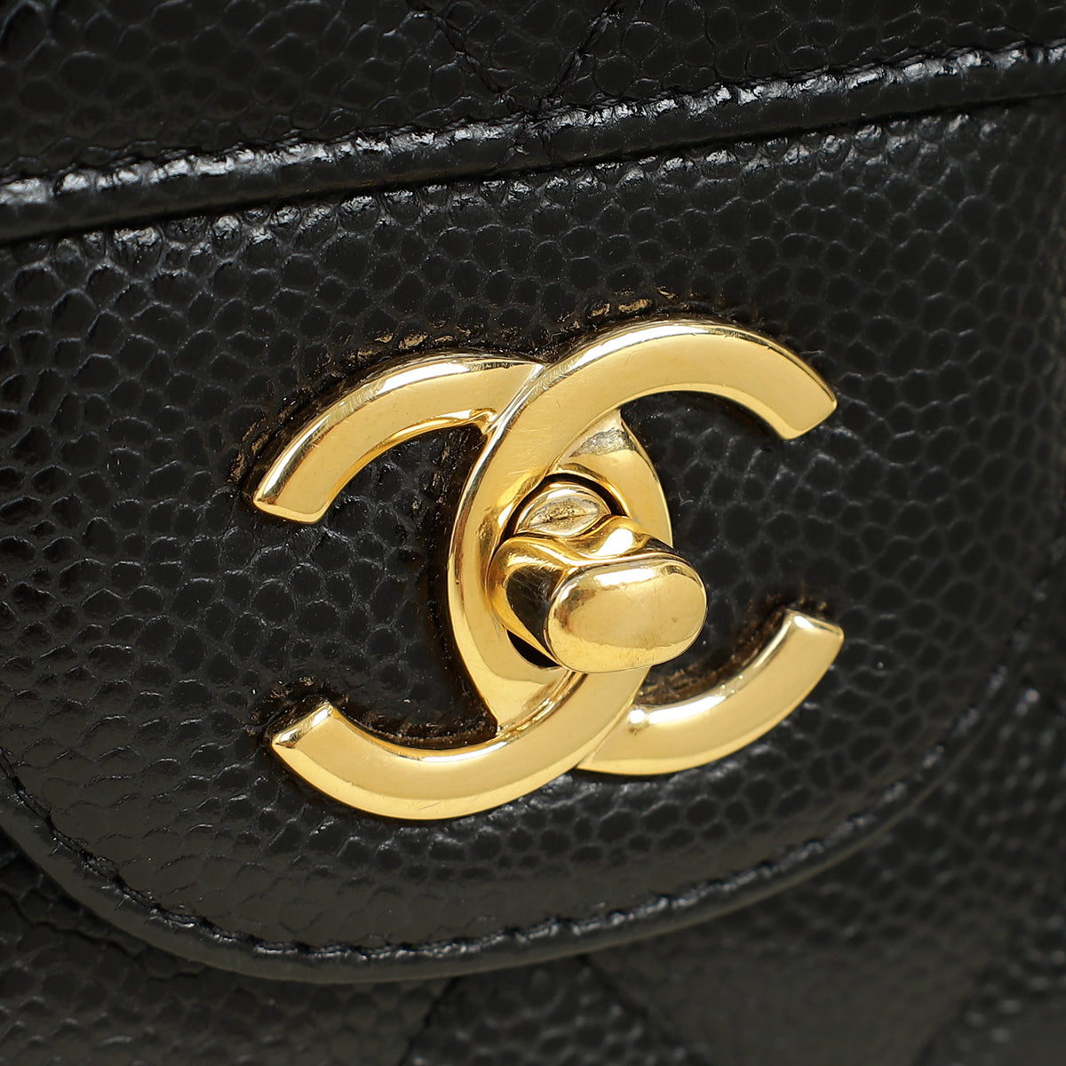 Chanel Black CC Classic Double FLap Jumbo Bag