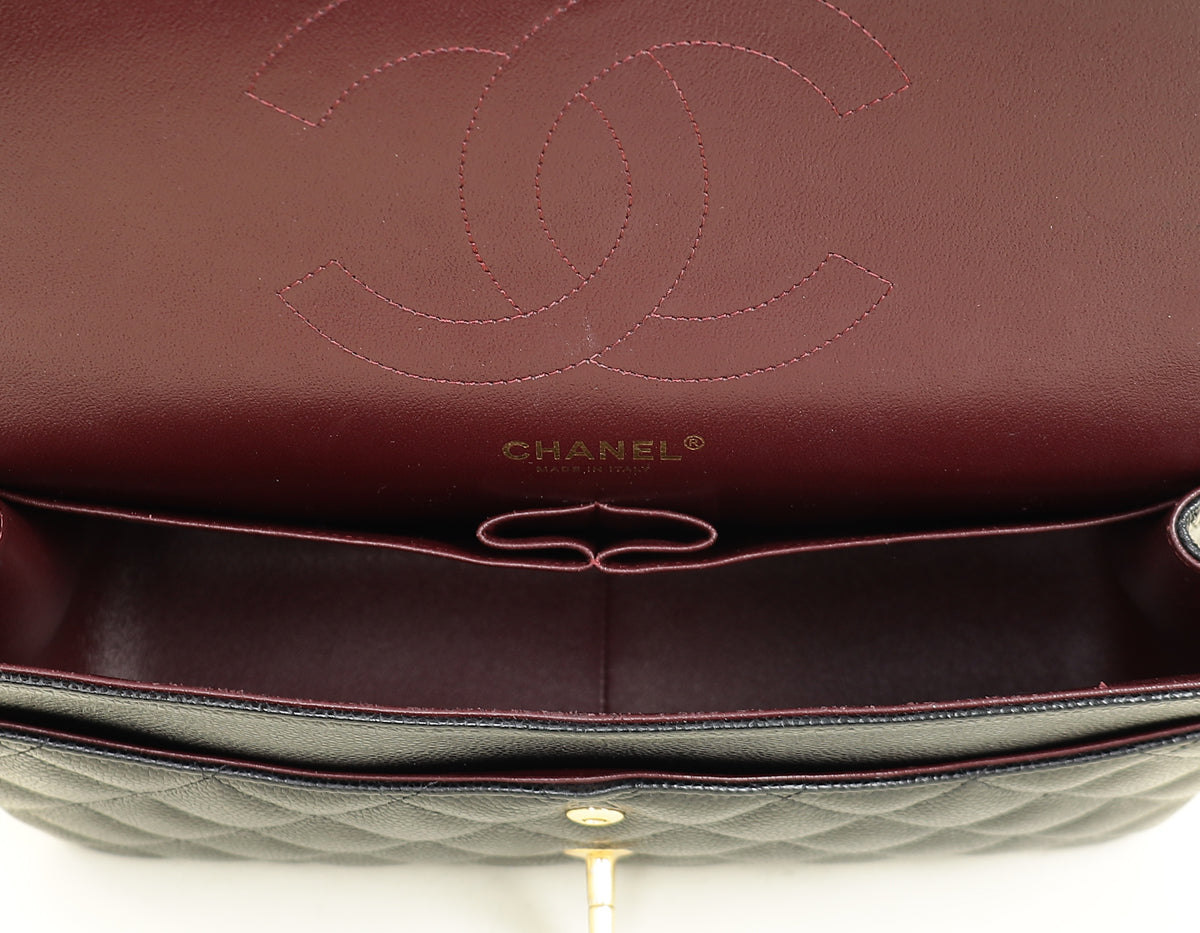 Chanel Black CC Classic Double FLap Jumbo Bag