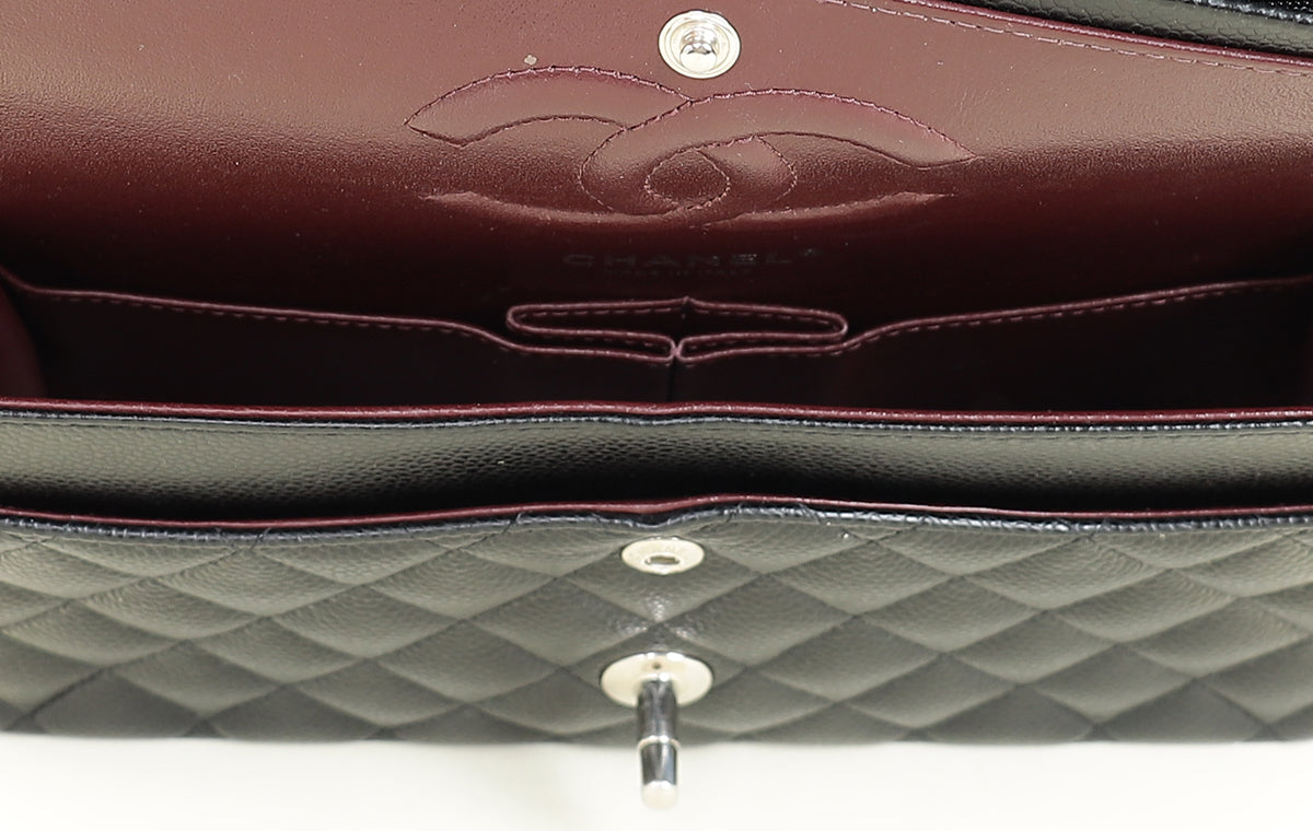 Chanel Black Classic Double Flap Medium Bag