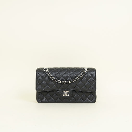 Chanel Black Classic Double Flap Medium Bag
