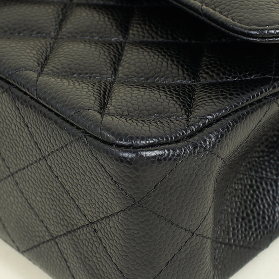 Chanel Black Classic Double Flap Medium Bag