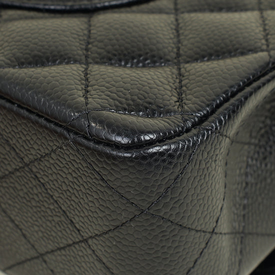 Chanel Black Classic Double Flap Medium Bag