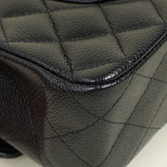 Chanel Black Classic Double Flap Medium Bag