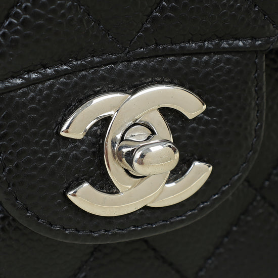 Chanel Black Classic Double Flap Medium Bag