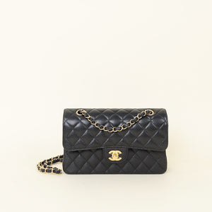 Chanel Black CC Classic Double Flap Small Bag