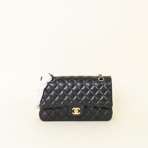 Chanel Black Classic Double Flap Medium Bag