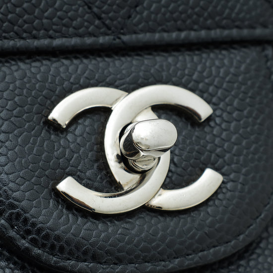 Chanel Black CC Classic Double Flap Jumbo Bag