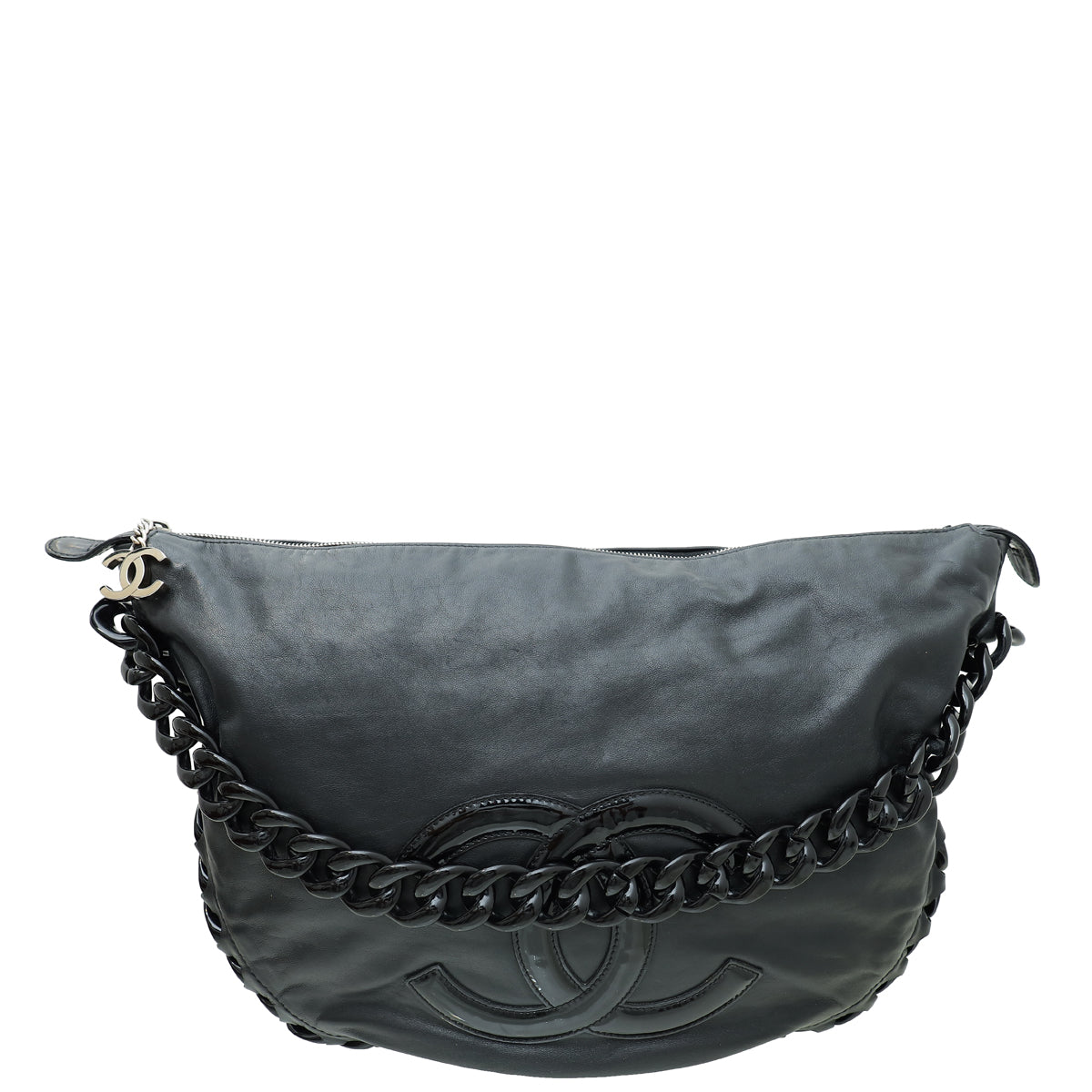 Chanel Black CC Resin Modern Chain Hobo Bag-Chanel-THE CLOSET