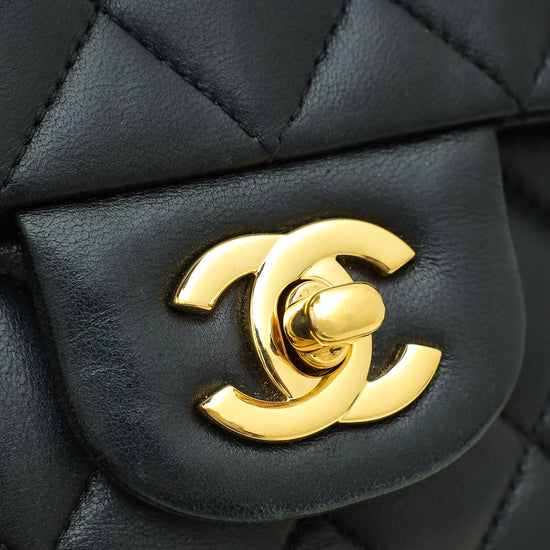 Chanel Black Classic Double Flap Small Bag