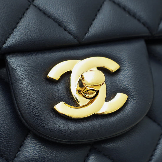 Chanel Navy Classic Double Flap Medium Bag