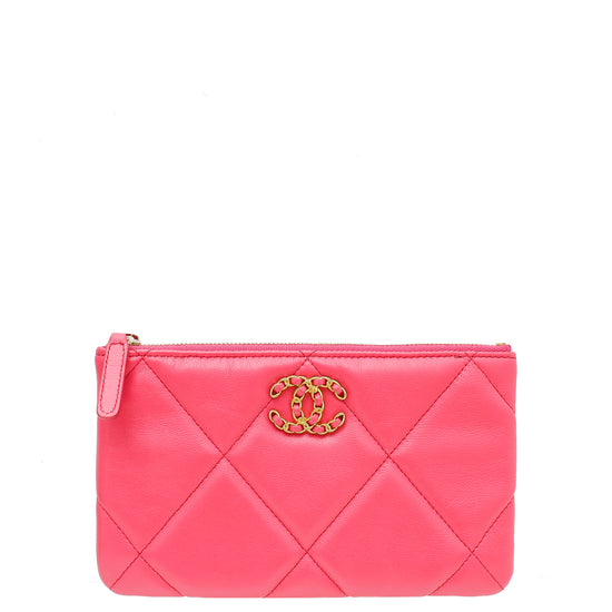 Chanel Pink CC 19 Small Case Pouch