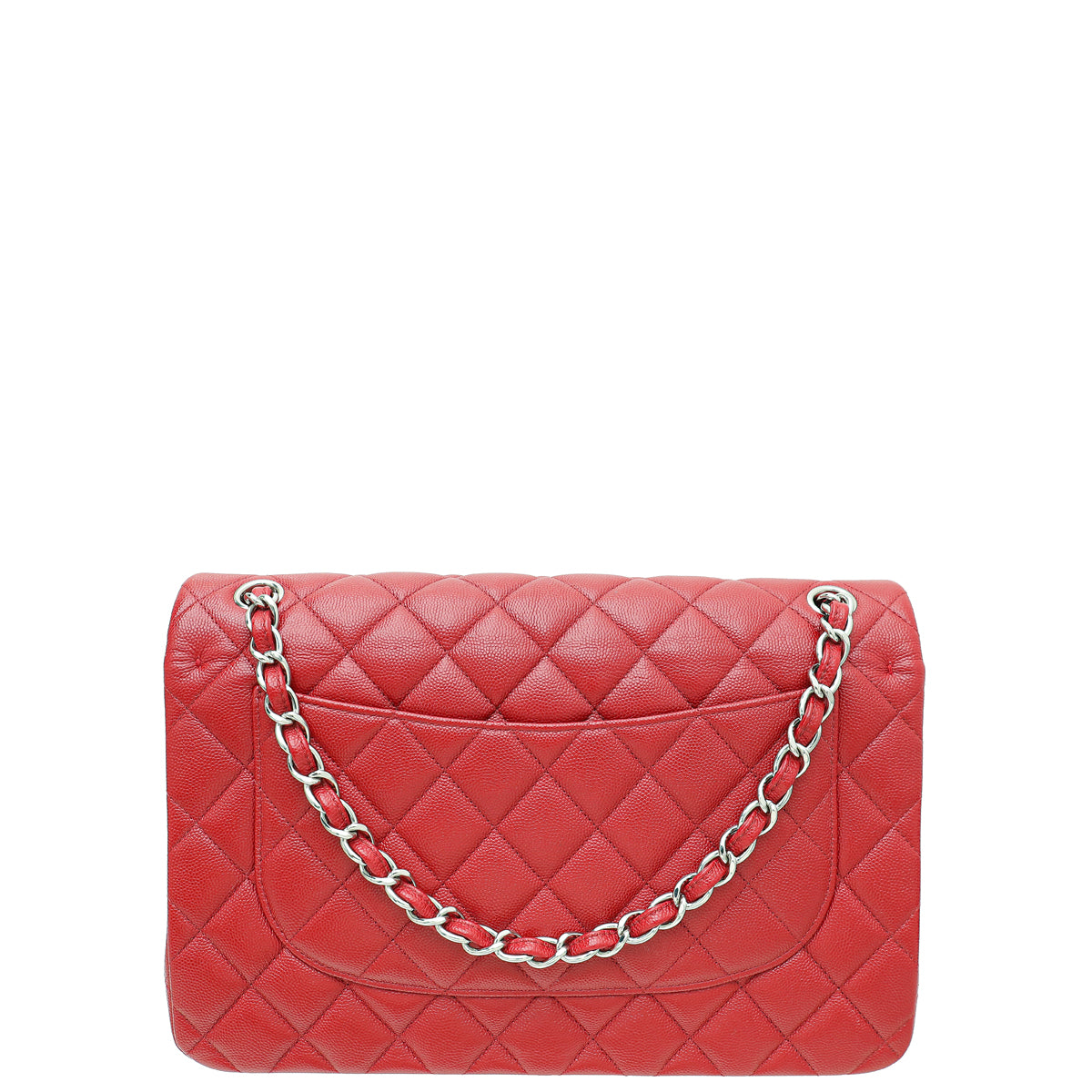 Chanel Dark Red CC Classic Double Flap Jumbo Bag-Chanel-THE CLOSET
