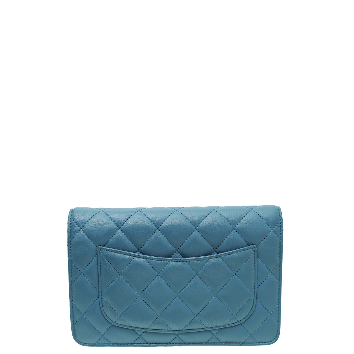 Chanel Blue Grey CC Classic Wallet On Chain-Chanel-THE CLOSET