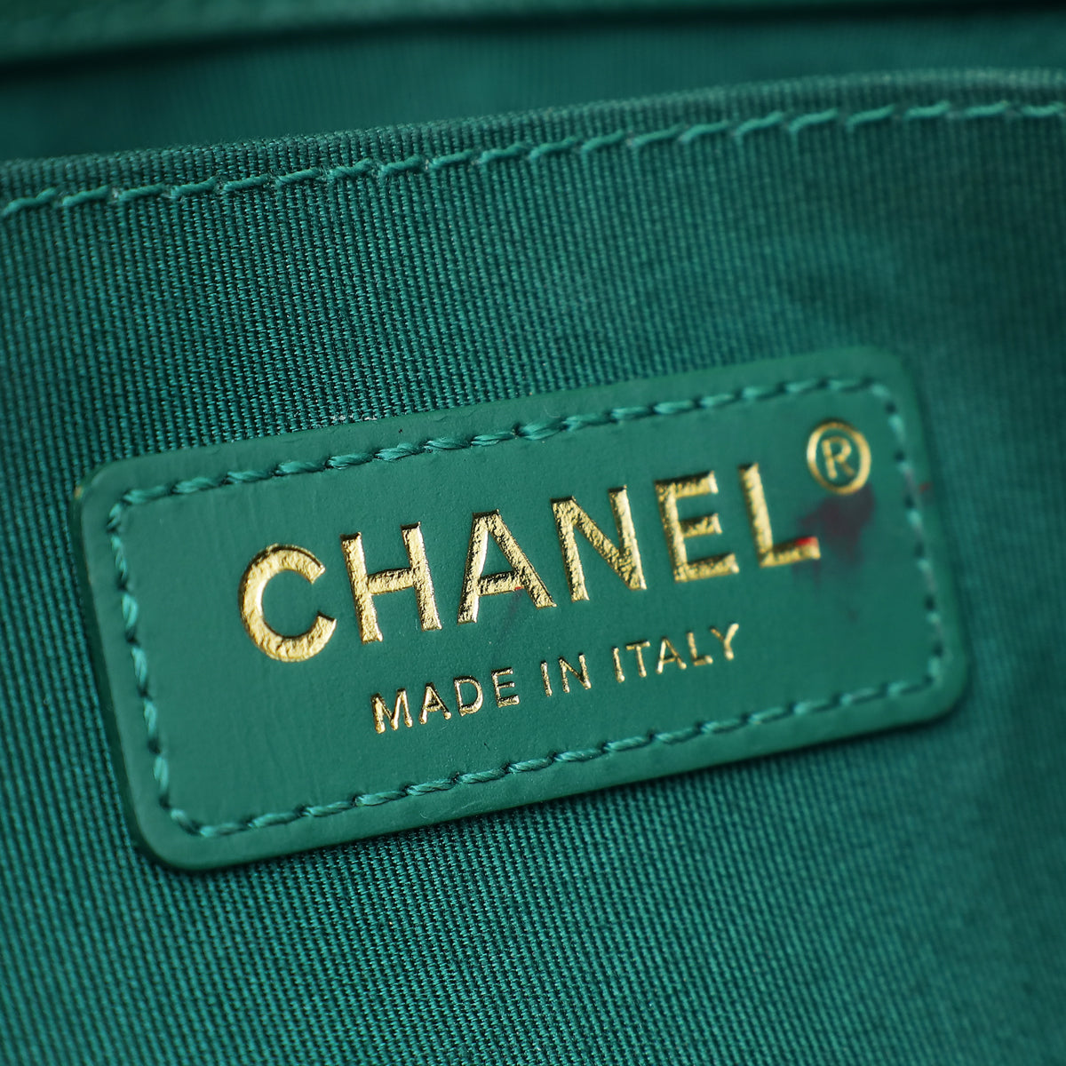 Load image into Gallery viewer, Chanel Green Le Boy Chevron Medium Flap Bag
