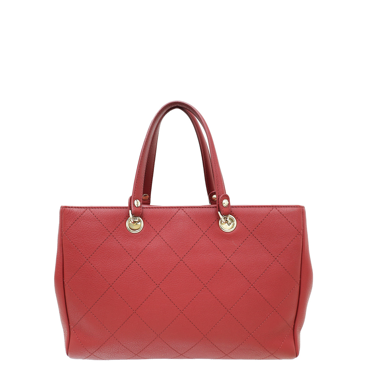 Chanel Burgundy CC Bullskin Shopping Tote Bag-Chanel-THE CLOSET