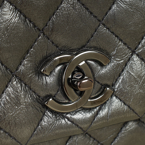 Chanel Metallic Asphalt CC Coco Handle Flap Bag