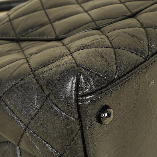 Chanel Metallic Asphalt CC Coco Handle Flap Bag