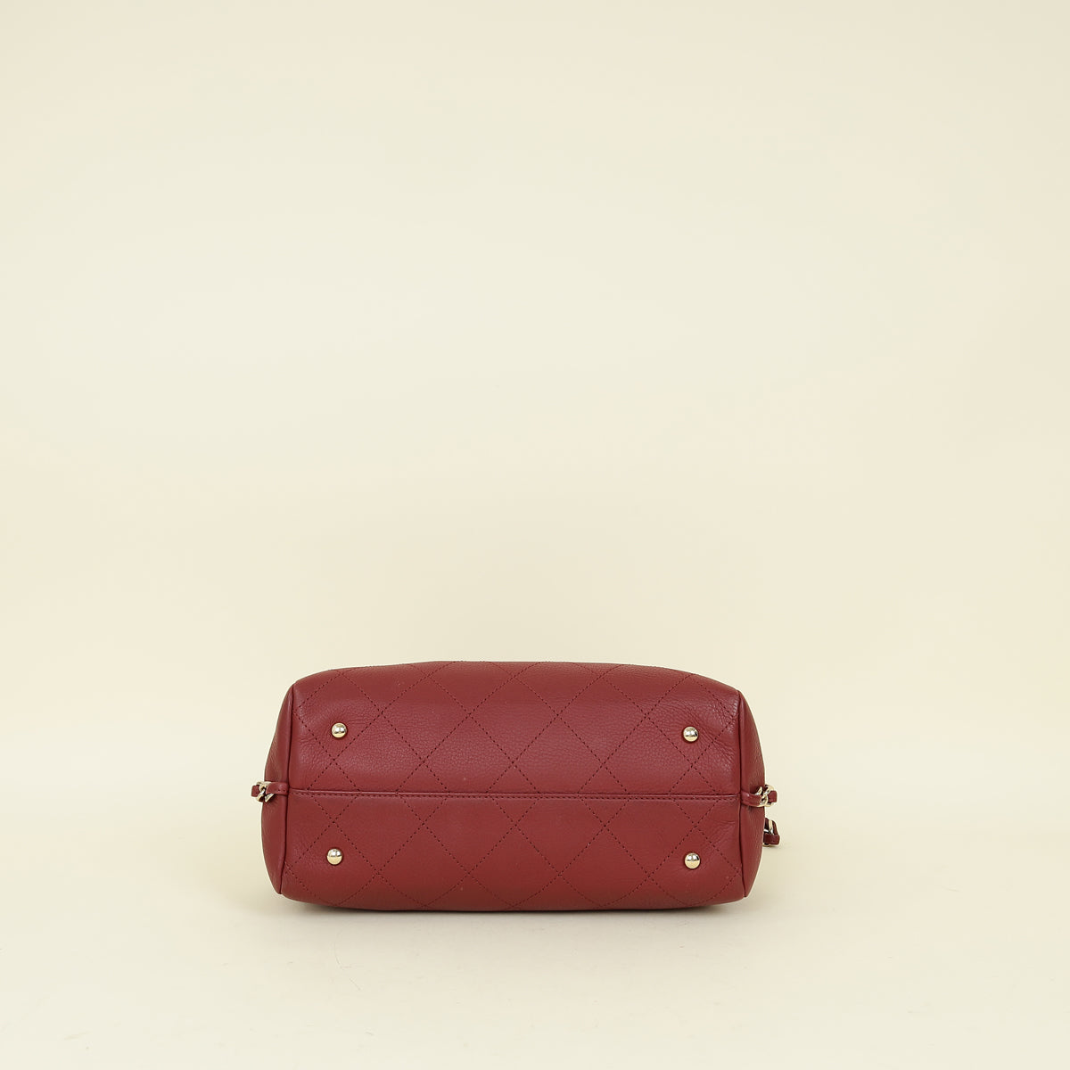 Chanel Burgundy CC Bullskin Shopping Tote Bag